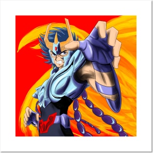 ikki the phoenix in immortal bird rising hellfire art in saint seiya Posters and Art